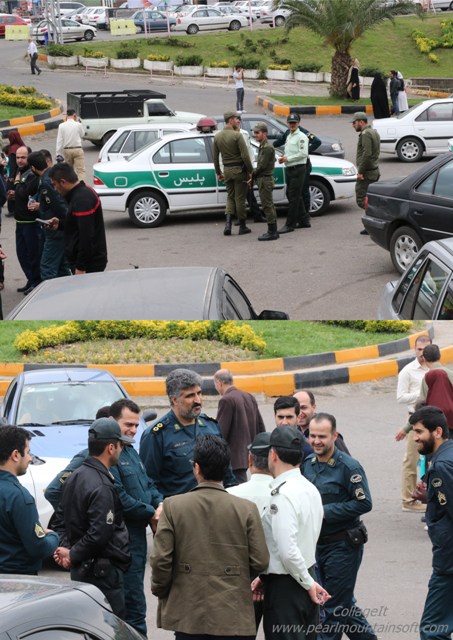 همکاری نیروی انتظامی شهرستان لاهیجان با شهرداری برای جمع آوری و پاکسازی دکه های بام سبز لاهیجان